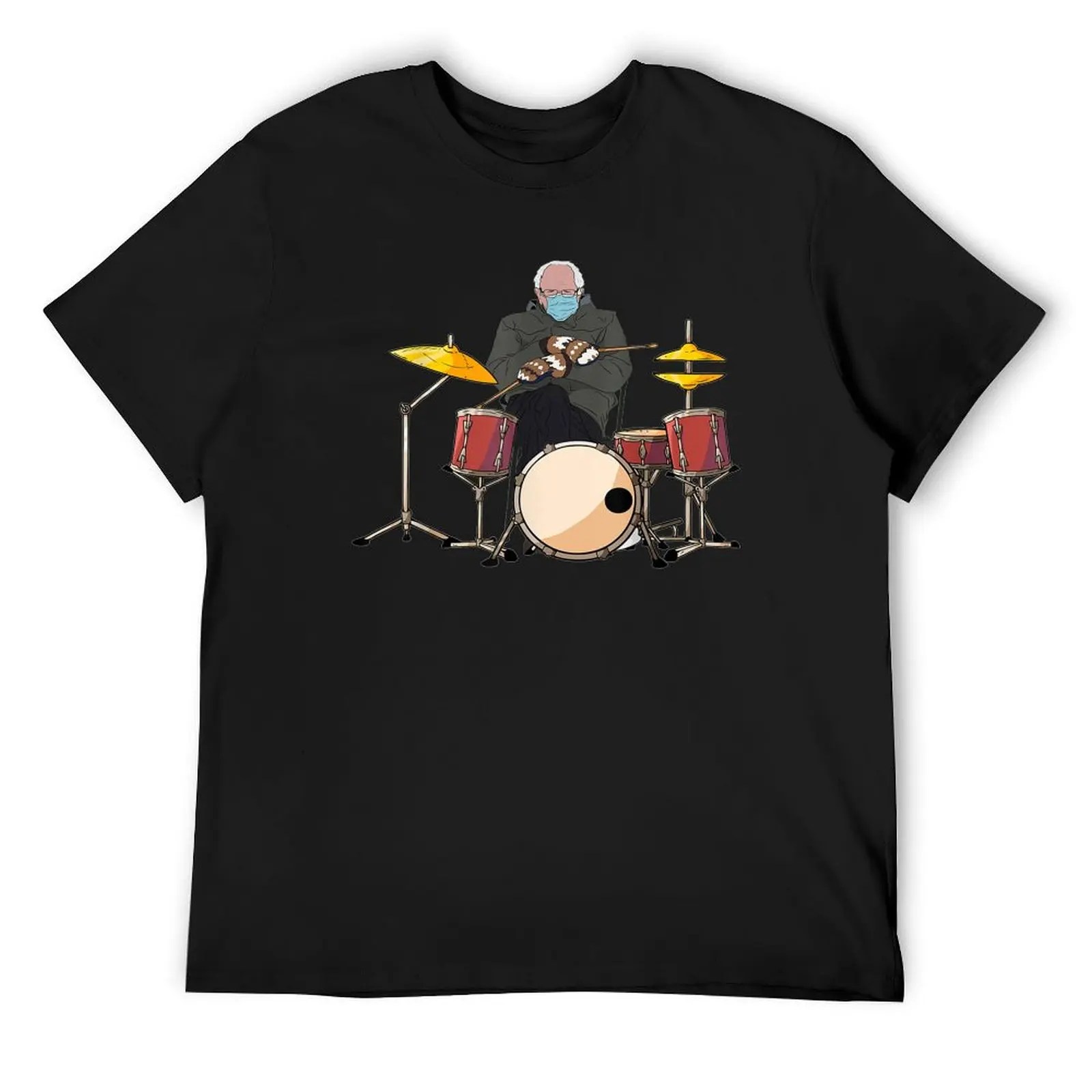 Funny Bernie Sanders Drum Mittens T-Shirt anime figures customs luxury clothes men