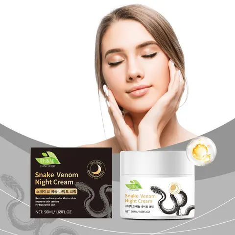 Snake Venom Night Cream: Daily Facial Care for Deep Nourishment, Refining Skin Texture, and Delivering a Smooth Complexion