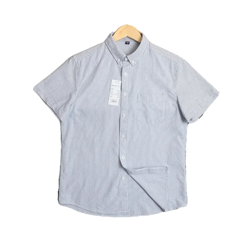 قماش الثور القطني الفاخر ort Sve irt قماش مصمم للصيف Busin كاجوال مخطط للرجال irt ركاب متعدد الاستخدامات