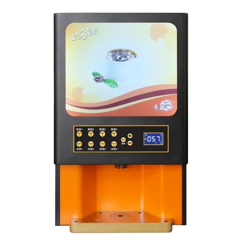 

4 Flavors Hot and Cold Carbonated Drinks Vending Machine Bubble Tea Beverage Drink Dispensers Automatic Instant Coffee Maker