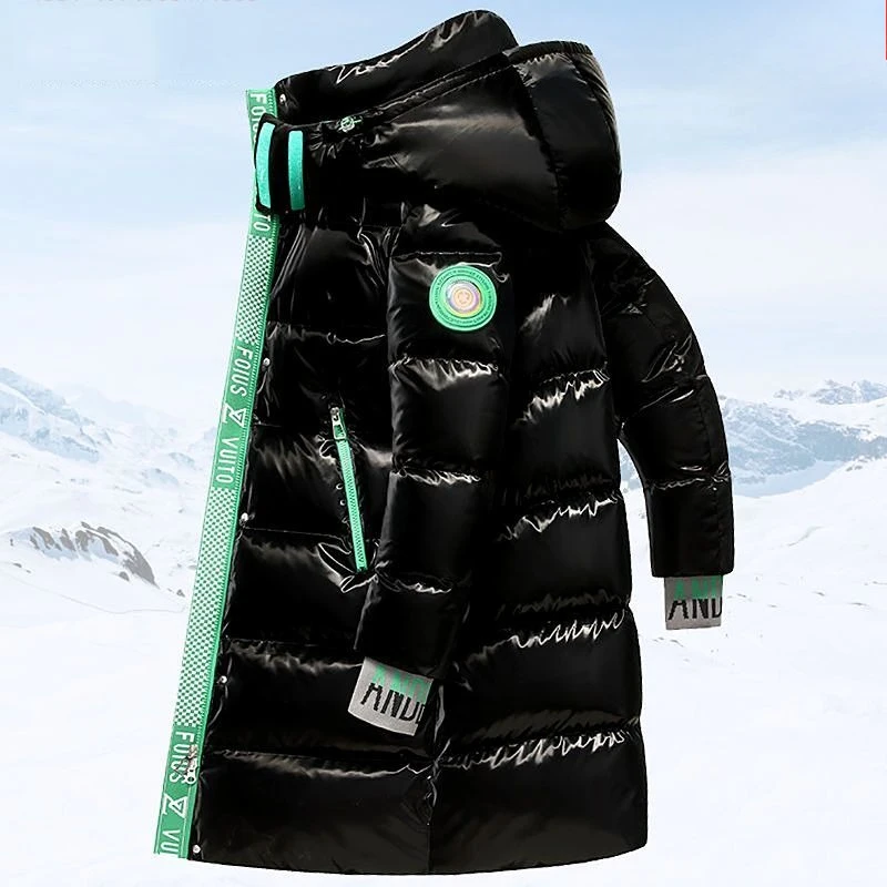 

​ Зимний пуховик унисекс с водонепроницаемым дизайном, длинное пальто больших размеров для пар, теплого стиля ​