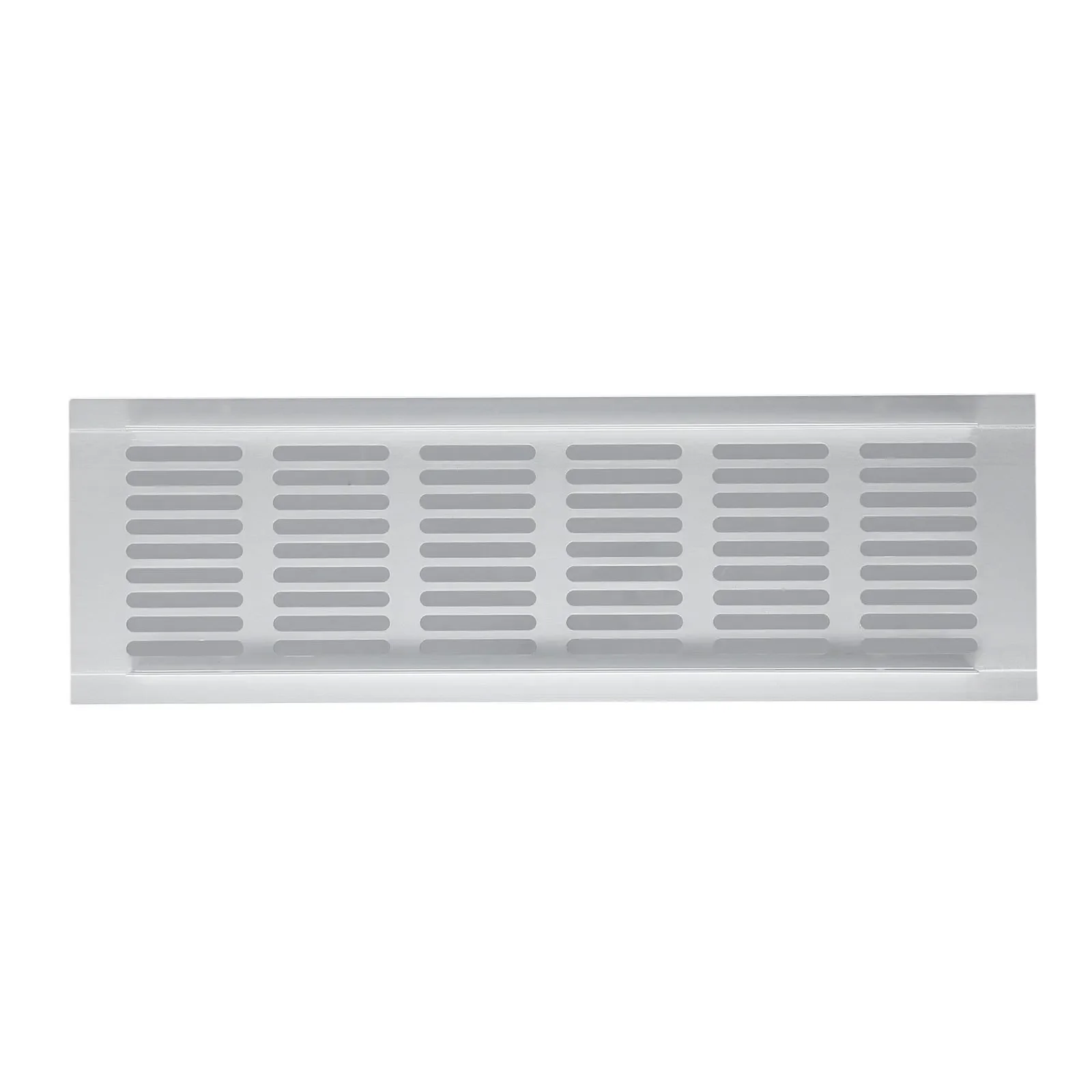 Alumínio Alloy Air Vent para Roupeiros, Silver Louvred Grill, Ventilação Grelha Capa para Sapato Armários de Computador, Banho, 80*150-400mm, 1PC