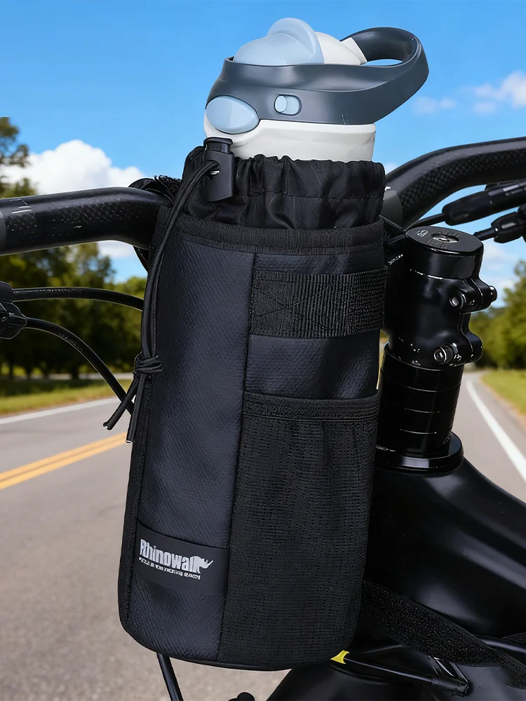 AliExpress Rhinowalk Bicycle Bag Cycling Water Bottle Carrier Pouch MTB Bike Insulated Kettle Bag Riding Handlebar 1pc or 2pcs Accessories