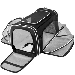 Portable Expandable Breathable Foldable Shoulder Bag Cat Dog Carrier Bags Outgoing Travel Pets Handbag Transport Bag