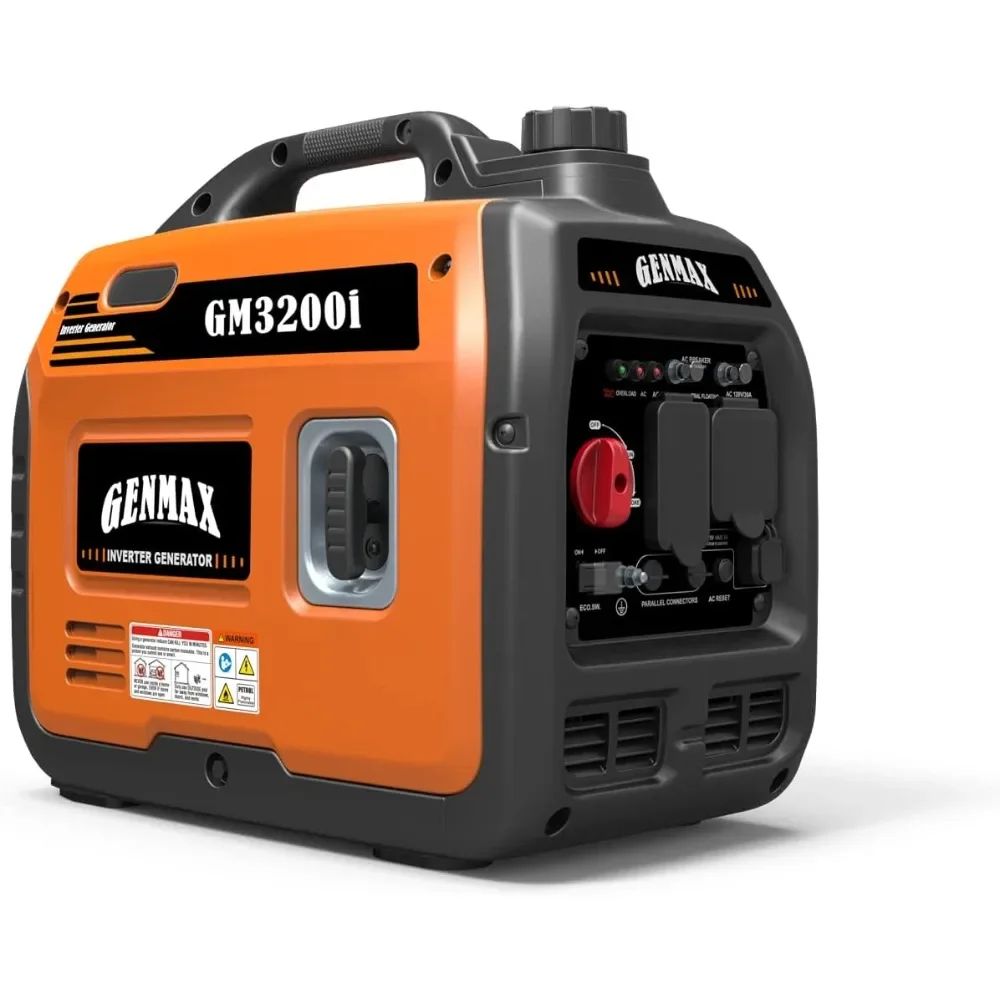 

Portable Generator 3200W Ultra-Quiet Gas Engine & RV Ready EPA Compliant Eco-Mode Feature Ultra Lightweight