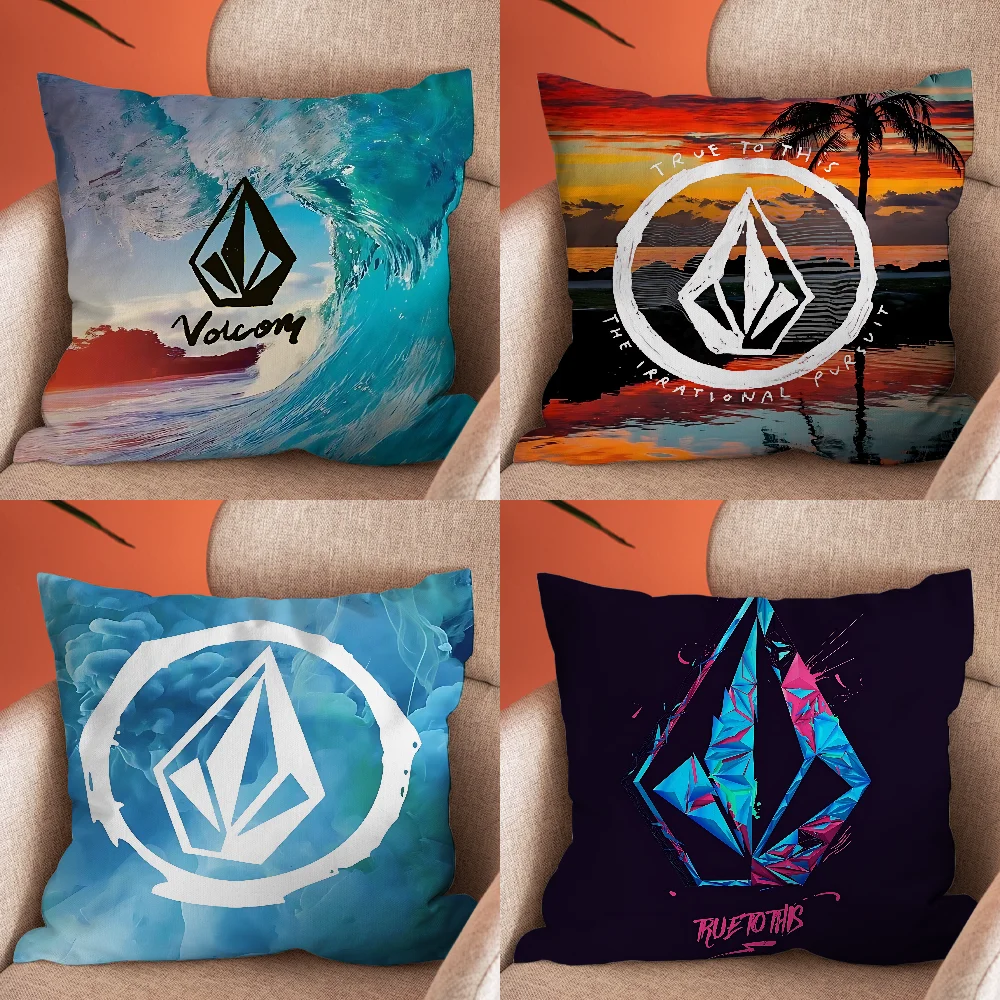 

V-Volcoms Logo Pillow Case Soft Cushion Cases for Farmhouse Sofa Decor Home Decorations and Protector Pillow Case