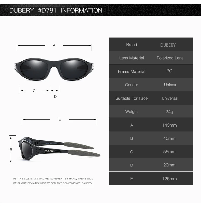 DUBERY Vintage Sunglasses Polarized Men\'s Sun Glasses For Men Driving Black Goggles Oculos Male 10 Colors Model 781