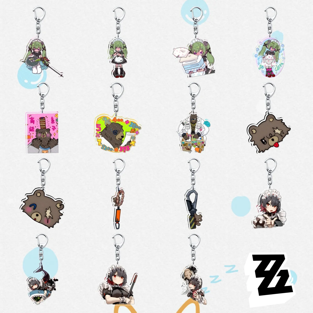 New Hot Game Zenless Zone Zero Nicole Demara Billy Kid Von Lycaon  Keychains Pendant Car Key Chain Fans Gift Accessories