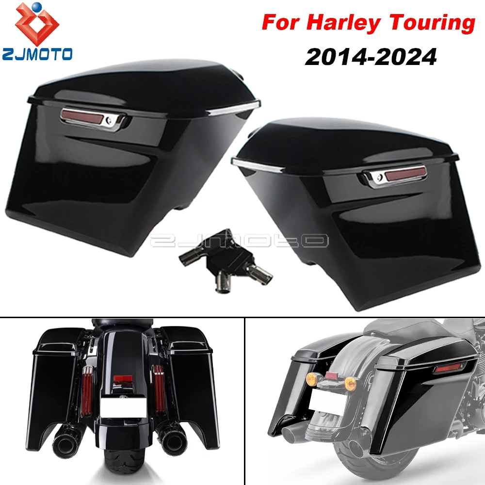 

Пластиковый боковой кофр из ABS-пластика для Harley Touring Road King Street Electra Glide Ultra Classic Road Glide 2014-2024