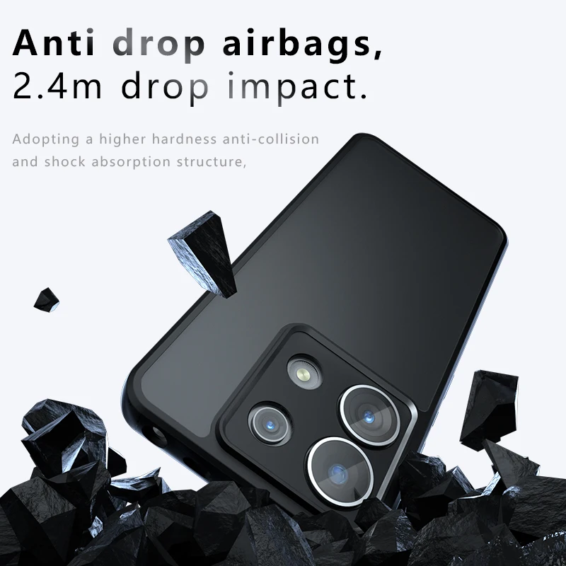 Case For Redmi Note 13 Pro 4G POCO M6 X6Pro 5G Luxury Armor Transparent Hard Back Cover For Redmi Note 13 Pro+ Note13 Funda