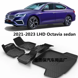Use for Skoda Octavia car carpet Skoda Octavia car floor mats Skoda Octavi Full Set Trim to Fit For Octavi waterproof floor mats