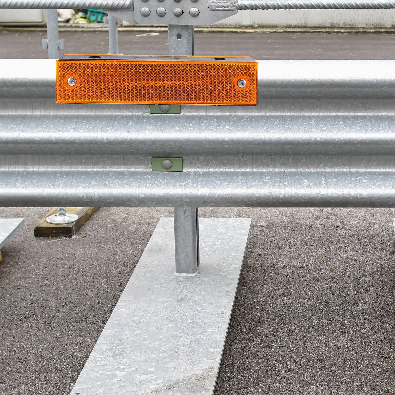 6PCS Double Sided Yellow Reflective Markers Rectangle Signs for Tunnel Walls Fences Traffic Control Outdoor