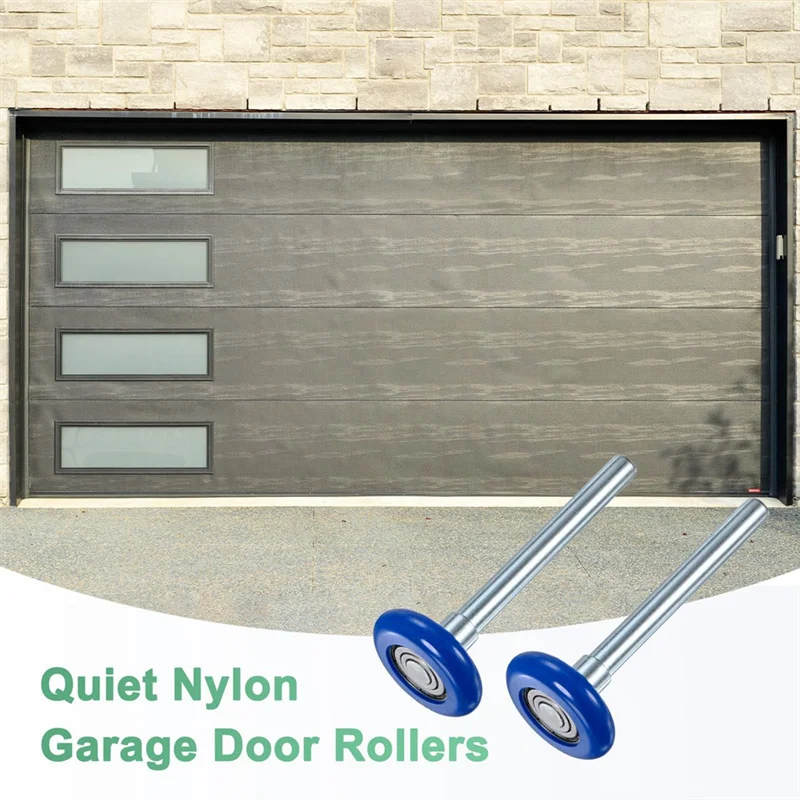 ABDJ-6個ナイロンガレージドアローラー、1.8インチ/46mm静かなガレージドアホイール、高負荷6200Zz 8ボールシール付き精密ベアリング