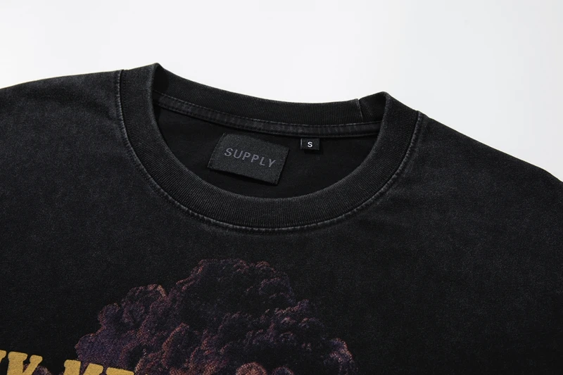 Schwarzes Western Cowboy Pferde-Grafik T-Shirt für Herren Vintage Distressed Acid Wash Strass T-Shirts Lässige Sommer-Oberteile – Detail 13