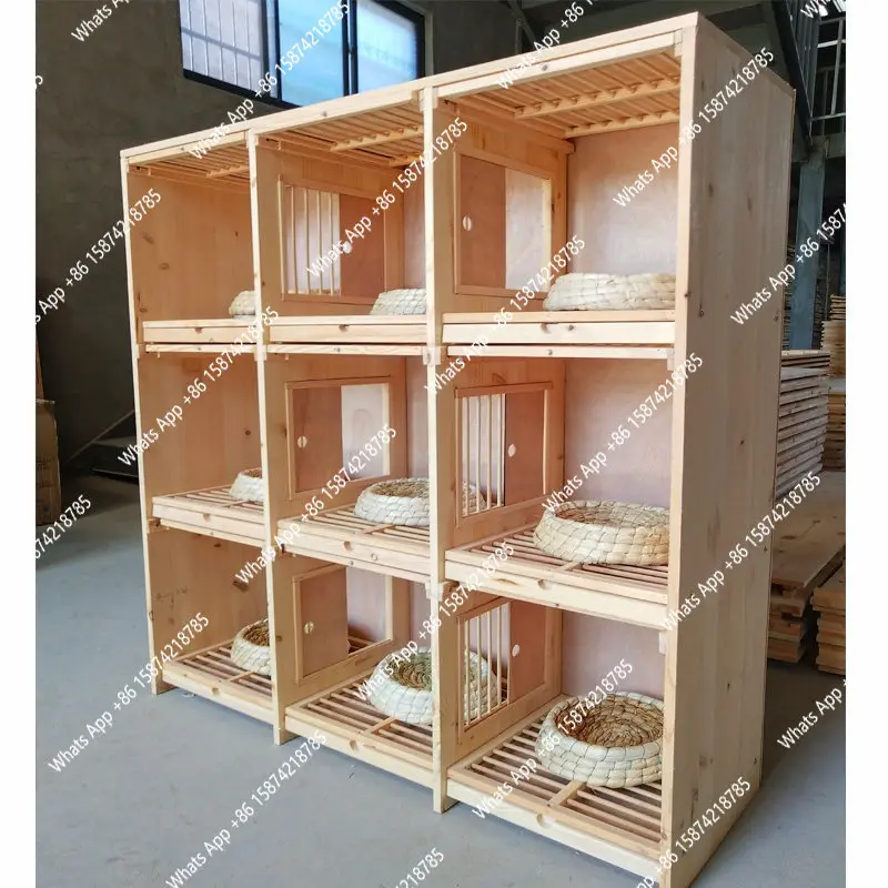 

Клетка для голубей из массива дерева, многофункциональная, с гнездовым отсеком, для парного содержания.