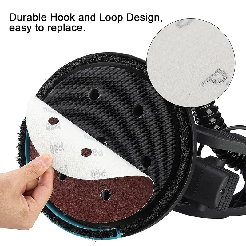 กระดาษทรายขัดผนัง 20 ชิ้น ขนาด 9 นิ้ว 6 รู 225 มม. สำหรับงานไม้ แผ่นขัดกระดาษทรายขัดเงา ความละเอียด 40-2000 กริต