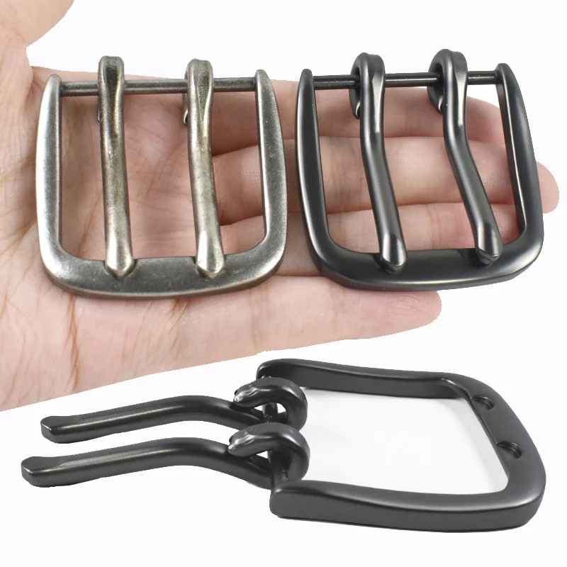 

1/2Pcs 40mm Metal Belt Buckle Double Pin Buckles for Coat Pants Waist Belts Adjust Slider Clasp DIY Leather Craft Accessories