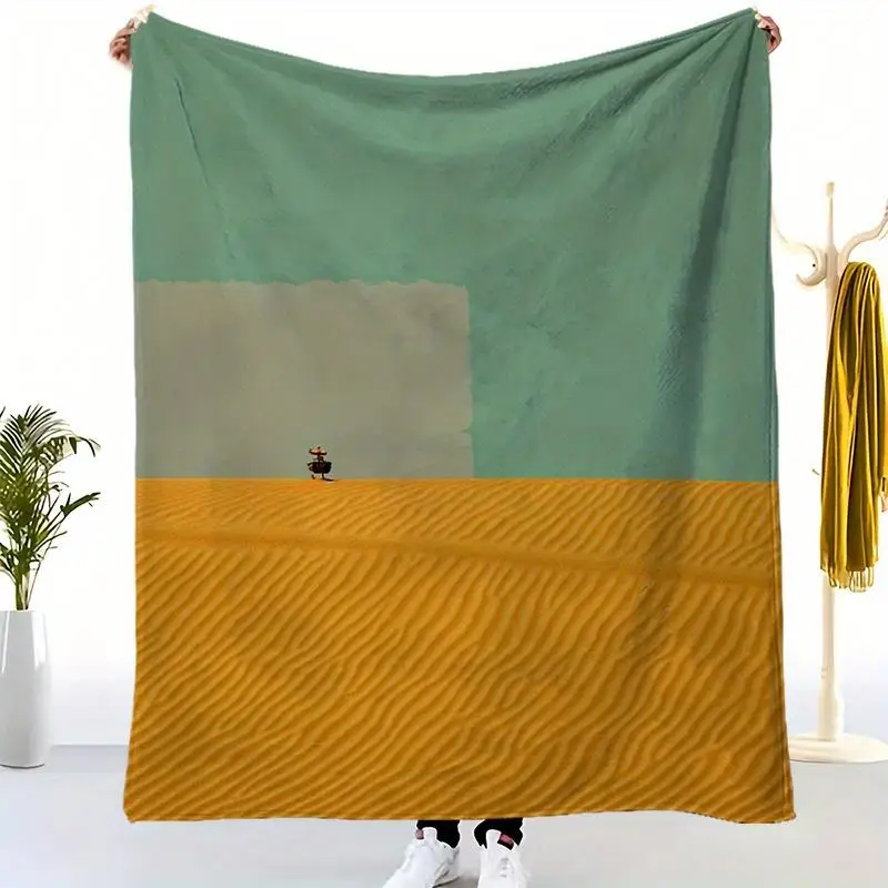 A Fashionable And Comfortable Flannel Blanket Weighing , Suitable for All Seasons And Machine Washable, Perfect for Sofas