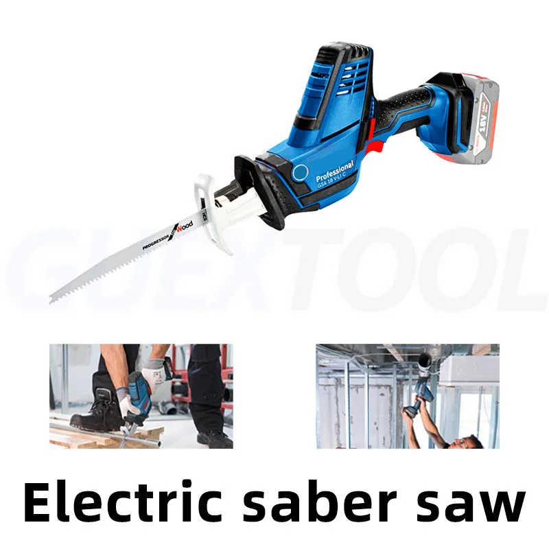 18V Handheld Electric Reciprocating Saw Wood And Metal Cutting Machine Plastic Steel Pipe Cutting Lithium Battery