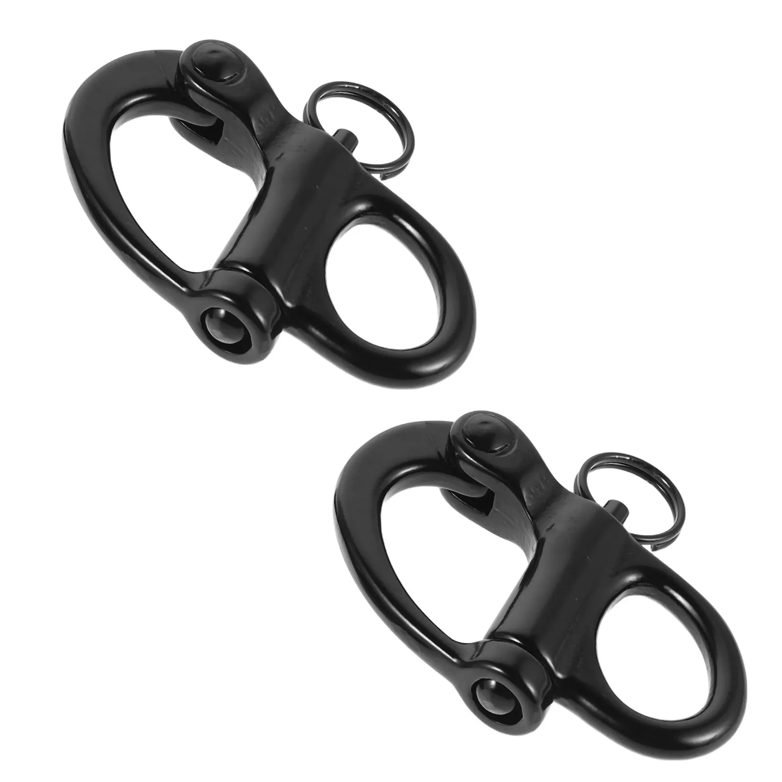 2Pcs Marine Grade Stainless Steel Fixed Snap Shackle Quick Release Rigging Hardware for Sailboat Yacht Survival Bracelet Sailing