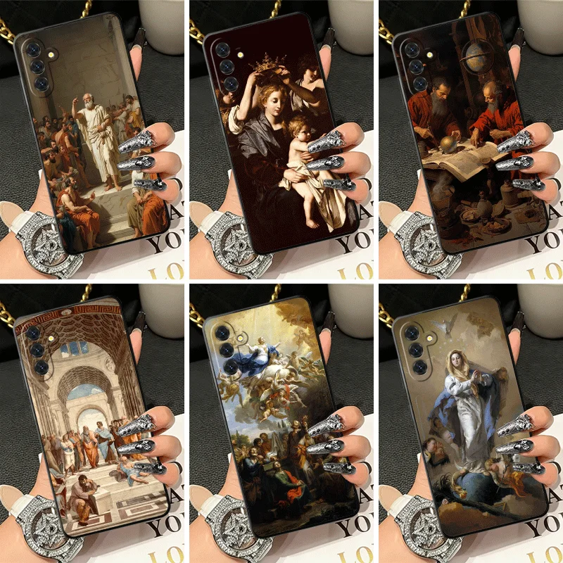 Soft Silicone Phone Case for Samsung A17 A16 A15 A14 A13 Renaissance Aesthetics Art Painting Shell A57 A56 A55 A54 A53 A37 A36 A