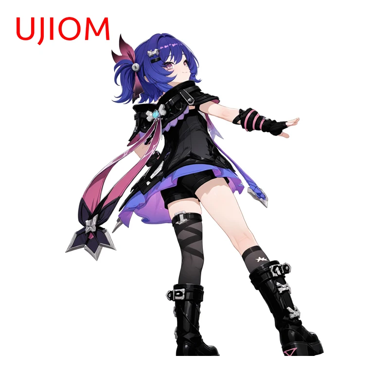 UJIOM Prune Genshin Impact Standing Posture Wall Sticker Personality Occlusion Scratch PVC Decal Suitable For Smooth Surface