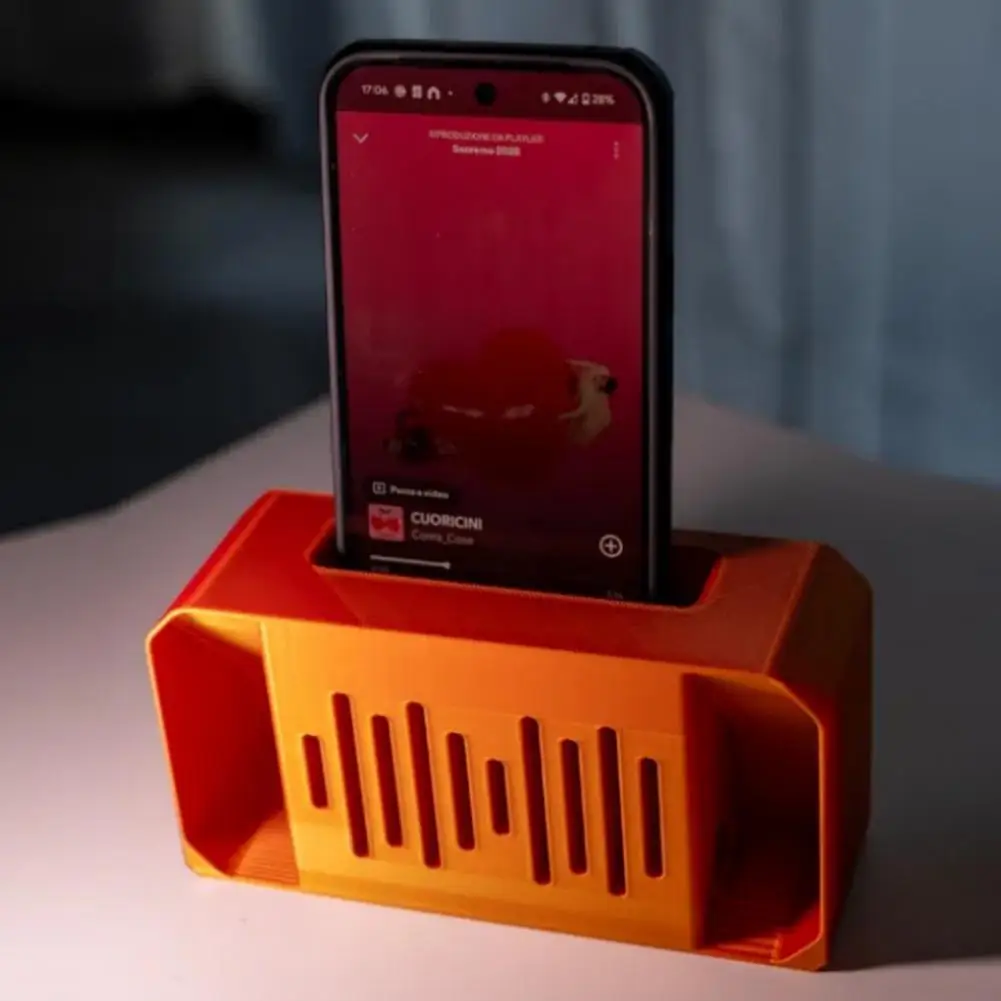 Phone Stand with Sound Amplification Universal Mini Megaphone Cell Phone Stand Natural Sound Amplifier for Most for Enhanced