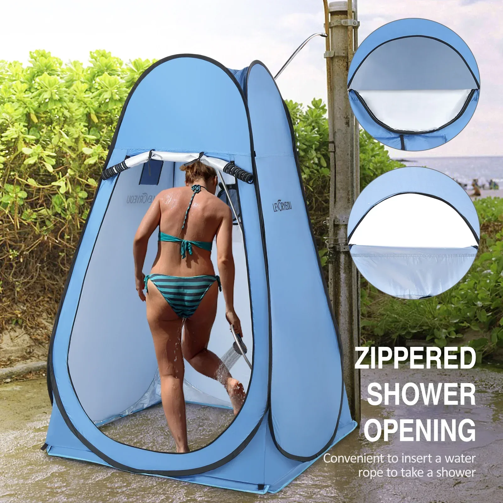 

One-touch Ultralight Changing Tents Portable Outdoor Camping Beach Instant Shower Tent Pop Up Privacy Shelter Toilet with Window