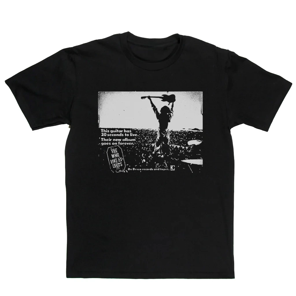 

The Who Live At Leeds Ad Street Trend, Pattern Printing Summer Luxury Brand Cotton Men's and Women's T-Shirts Short Sleeves