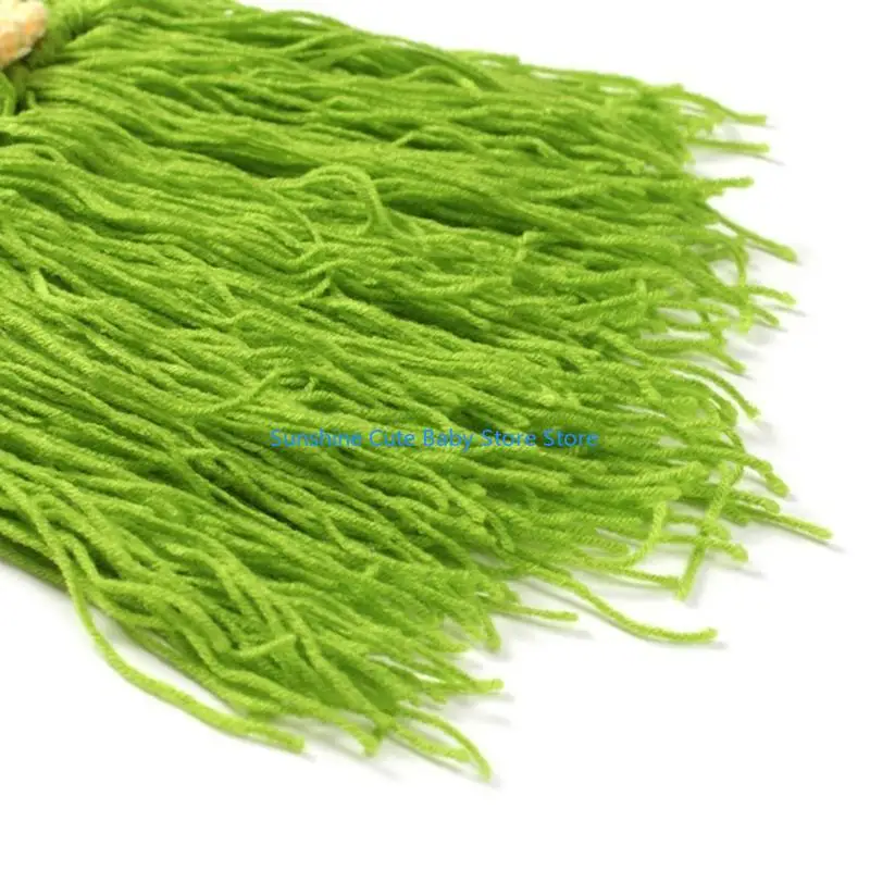 

C5AF Newborn Photo Costume Knitting Skirt & Baby Flower Headband Photo Clothes Photo Props Beach Costume Set