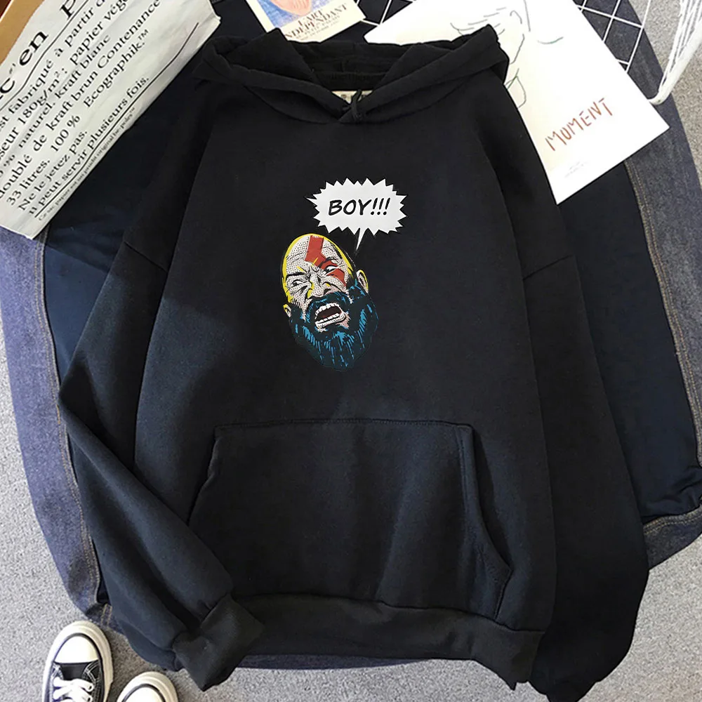 

God of War Hoodies Streetwear Gothic Funny Sweatshirt Graphic Printing Adventure Clothing Sudaderas Con Capucha Unisex Pullovers