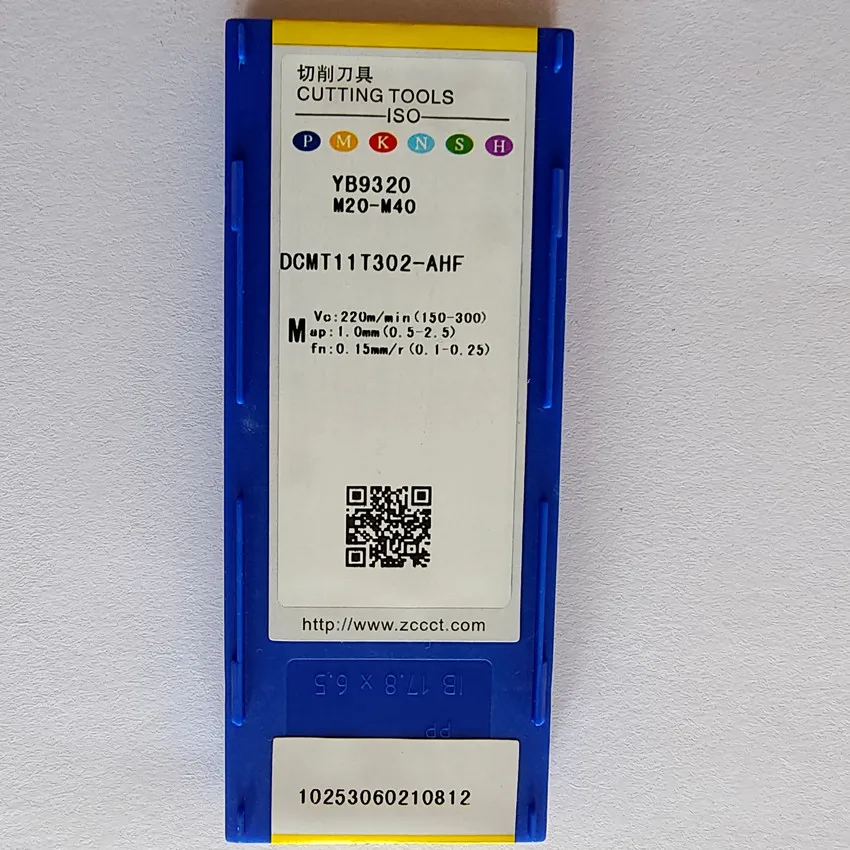 DCMT11T302-AHF YB9320/DCMT11T304-AHF YB9320/DCMT11T308-AHF YB9320 DCMT32.51 DCMT32.52 ZCC.CT CNC lama inserti in metallo duro 10 pz/scatola