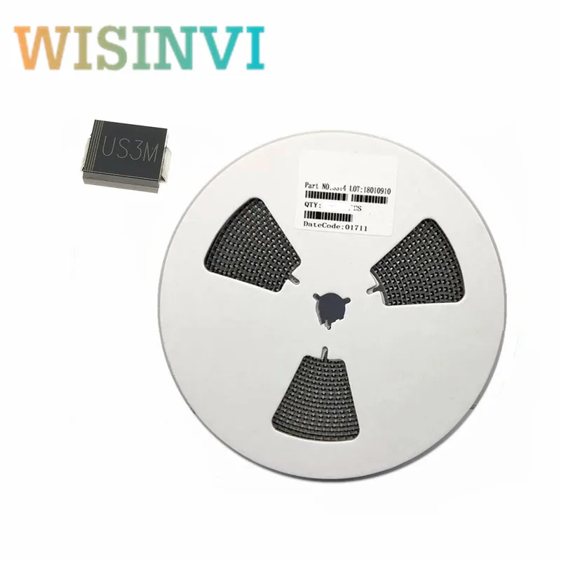 

50Pcs SK56 SK54 SK34 S35 S3M 3A 50V 100V 200V 400V 600V 800V 1000V DO-214AB SMD Rectifier Diode