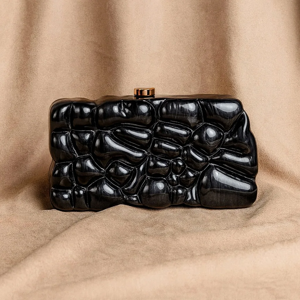 Neue Schulter-Umhängetasche, speziell geformte Muschel-Acryl-Tasche, modische Clutch-Tasche für Hochzeiten und Abendessen. – Detail 4