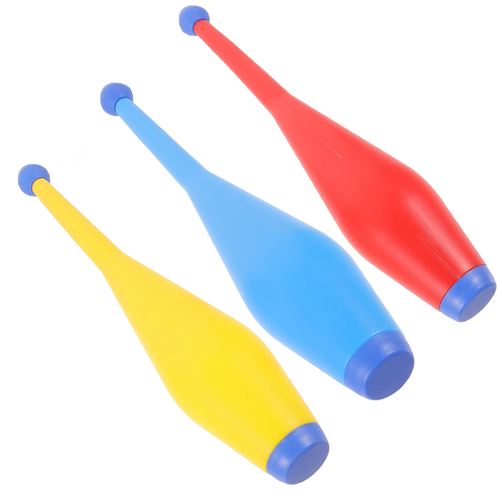 

3pcs Pins Acrobatic Stick Props Professional Performance Clown Toy Acrobatic Stick Props Bright Colors Red Blue Yellow