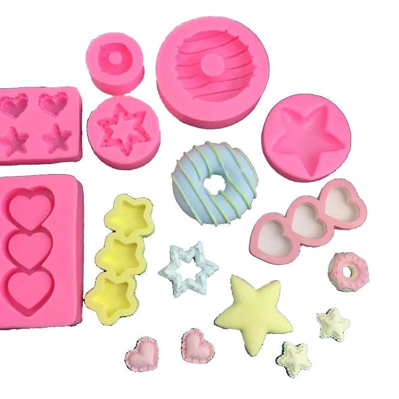 MIni Heart Doughnut Kitchen Accessories Cooking Tools Of Cake Decorating Silicone Mold For Baking Pastry Fondant Sugar Candy