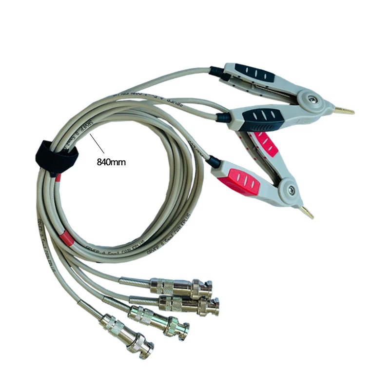 800 MM LCR Meter Messleitungen Clip Terminal Kelvin Linie Hohe Qualität Vier Draht Blei Kelvin Sonden Kelvin Clip – Detail 4