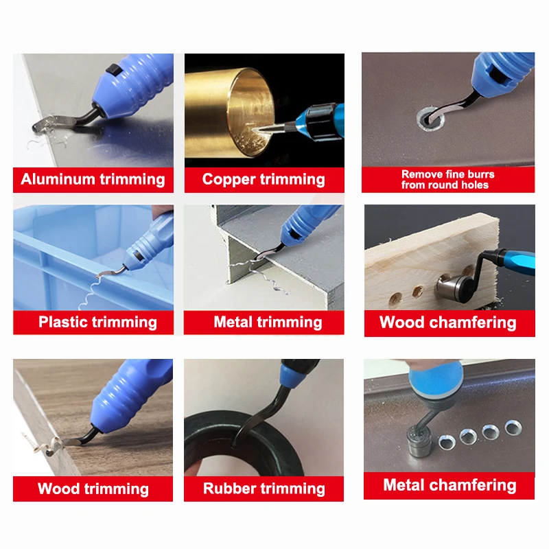 Deburring Tool with Cutter Handle Burr Trimming Knife For Copper Aluminum Steel Plastic Wood Rubber BS1010 BS1018 BK3010 NB1000