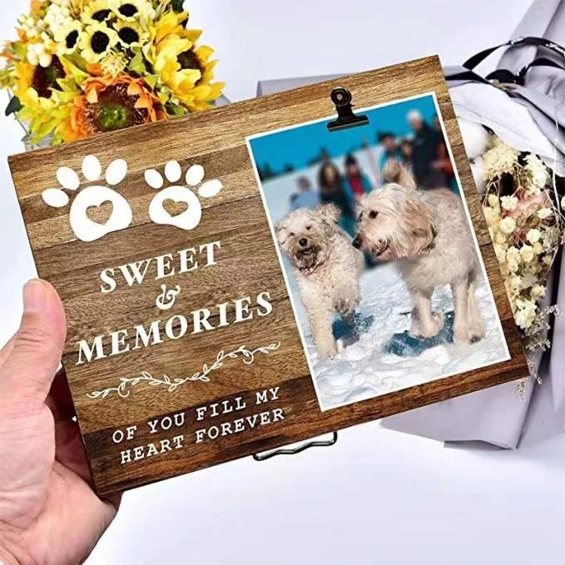 KX4B Dog Picture Frame for Dog Memorial Gifts Commemorate Ornaments Remembrance-