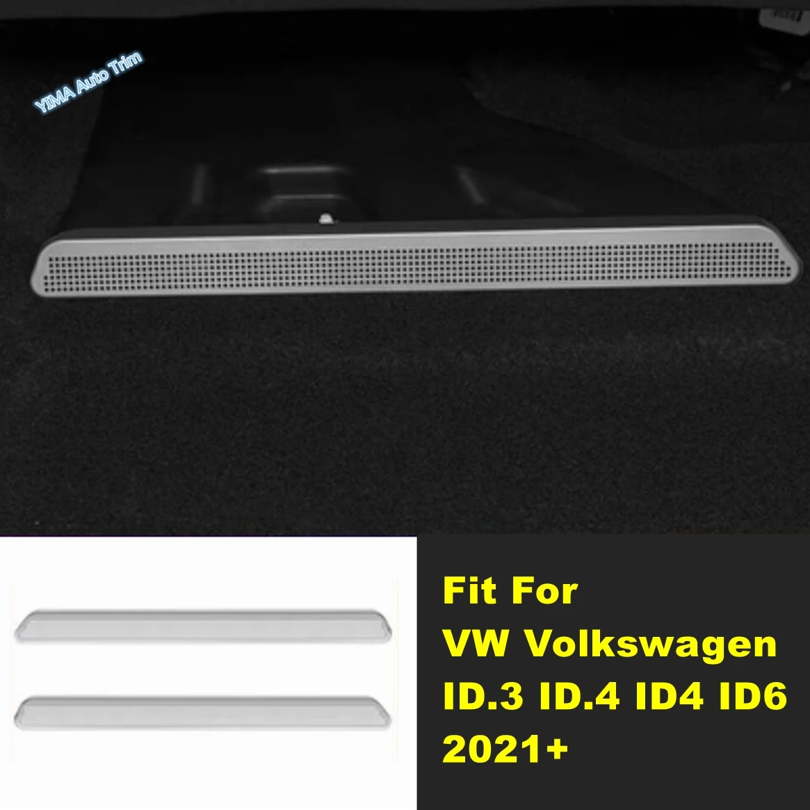 

Car Accessories Seat Under Floor Air AC Duct Vent Outlet Grille Dust Cover Metal For VW Volkswagen ID.3 ID.4 ID4 ID6 2021 - 2024