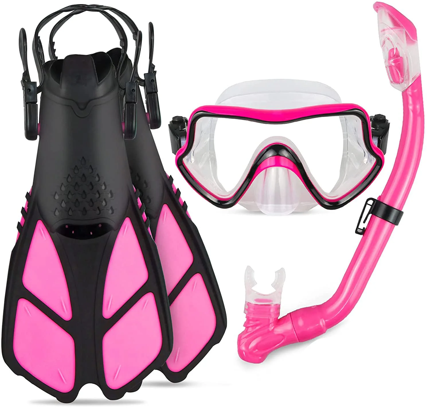 Children's diving mask full dry snorkel children's fins snorkeling three-piece diving set