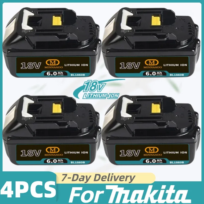 

Original For Makita 18v Battery 6000mAh Li-ion, Replacement for BL1840/BL1830B/BL1850B/BL1860B Power Tool Battery