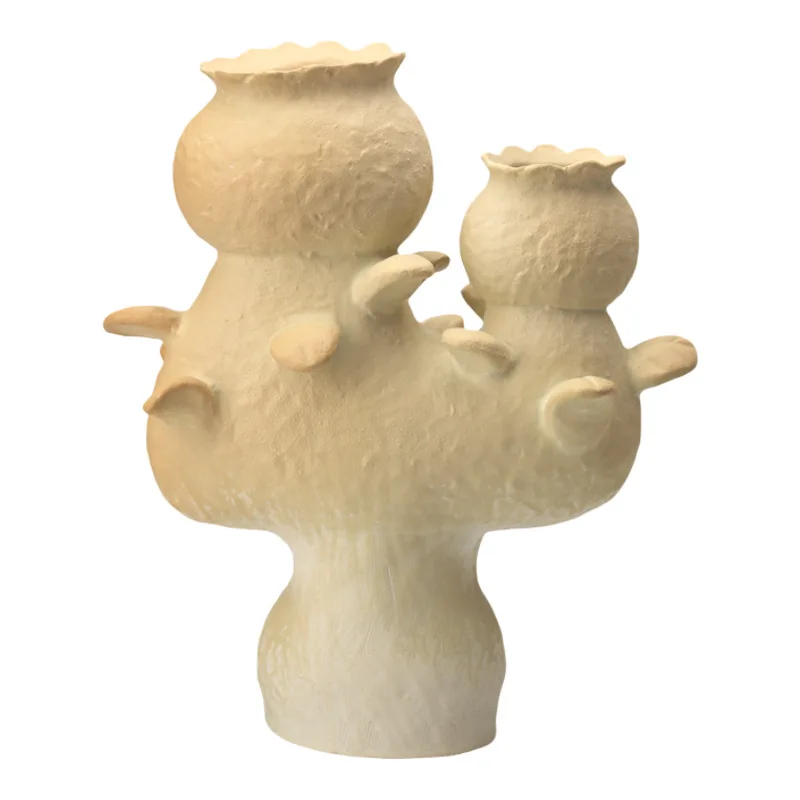 Creative Art Ceramic Vase Cactus Glazed Transformation Pottery Bottle Flowerpot Porcelain Handicraft Vases Home Decoration