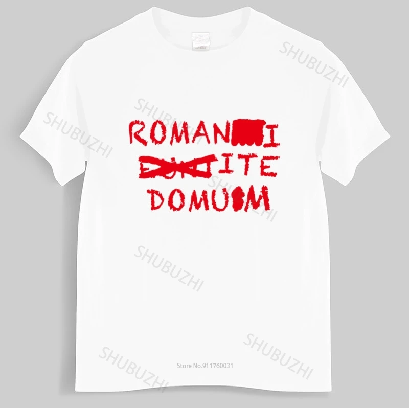 Mens summer cotton tshirt loose tops Romans Go Home Romani Ite Domum T-Shirt Romanes Eunt Domus Brian women