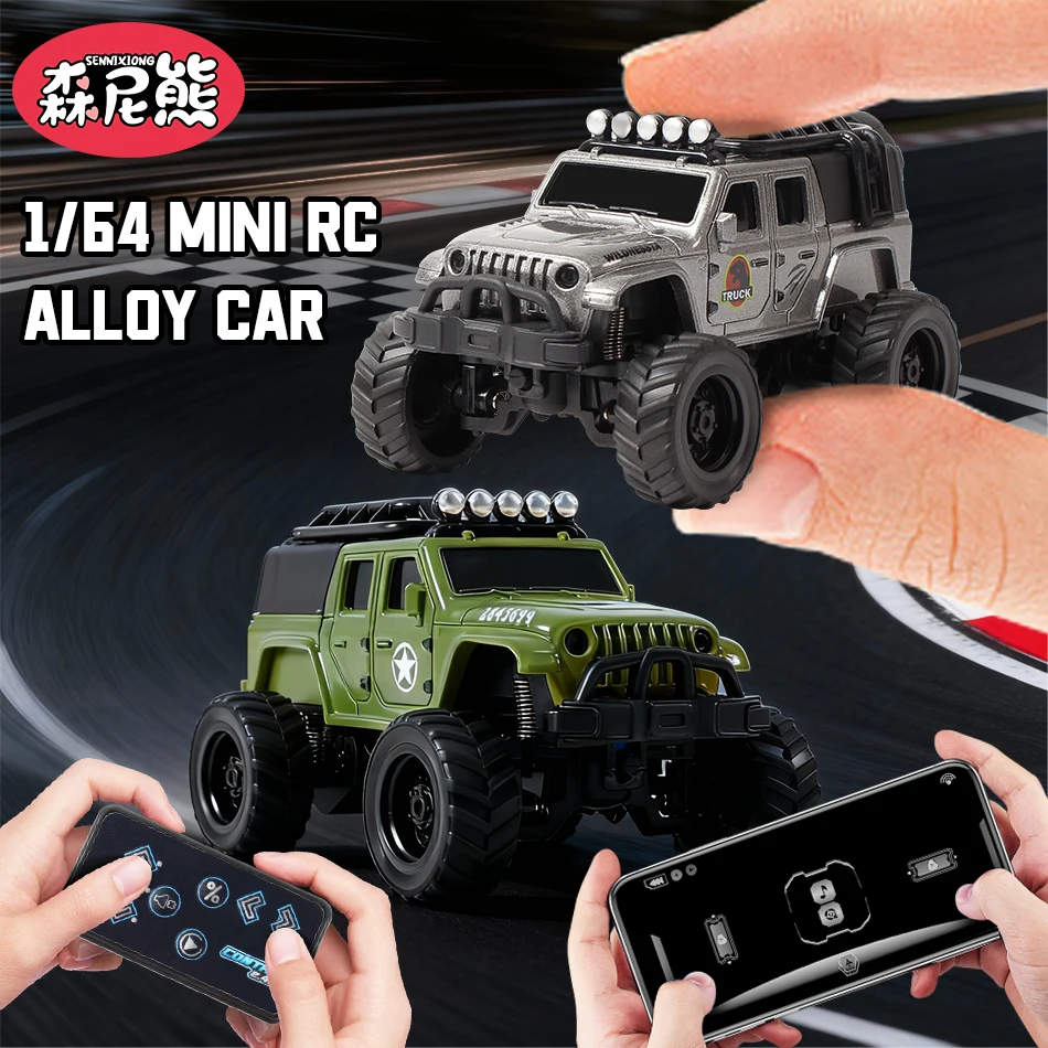 SENNIXIONG 1/64 RC RTR سبيكة صغيرة على الطرق الوعرة سيارة سرعة سباق الانجراف SUV تسلق شاحنة جميع التضاريس لعبة مركبة للأطفال هدية