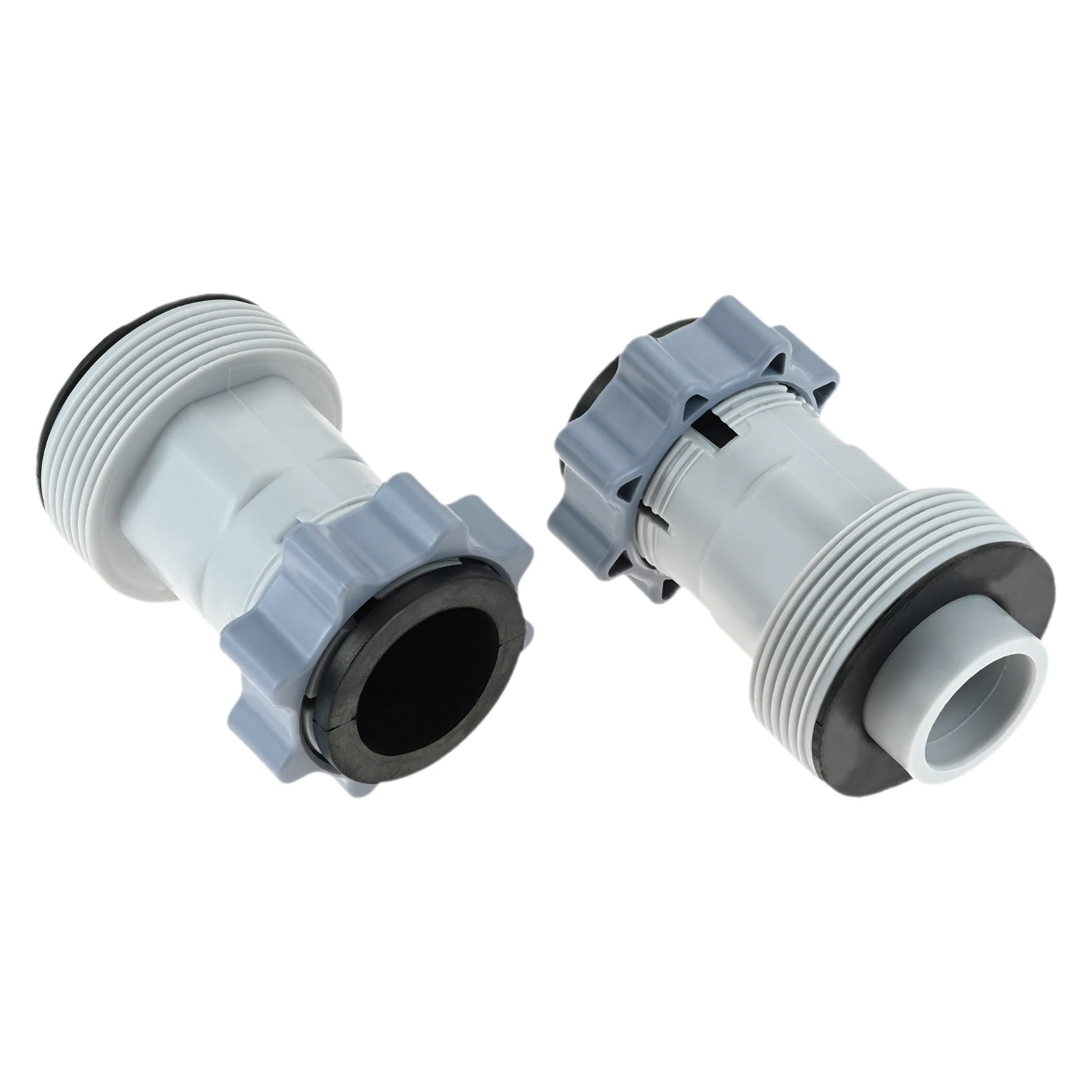 2PCS Hose Conversion Adapter Replacement Parts For 10722 Hose And Various Pool And Spa Systems Threaded Interface 60mm Outer Dia