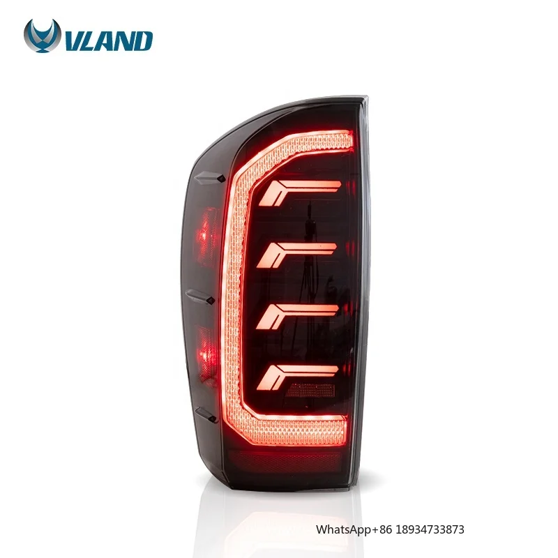 VLAND Factory Start up Animation DRL Full LED Rear Lamp Red Turn Signal 2016-2021 Tail lights For Toyota Tacoma