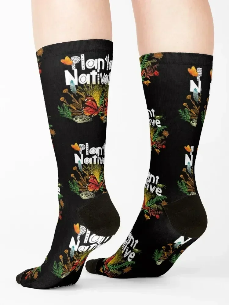 Plant Native Design Socks man Toe sports Sports Men Socks Luxury Brand Women's