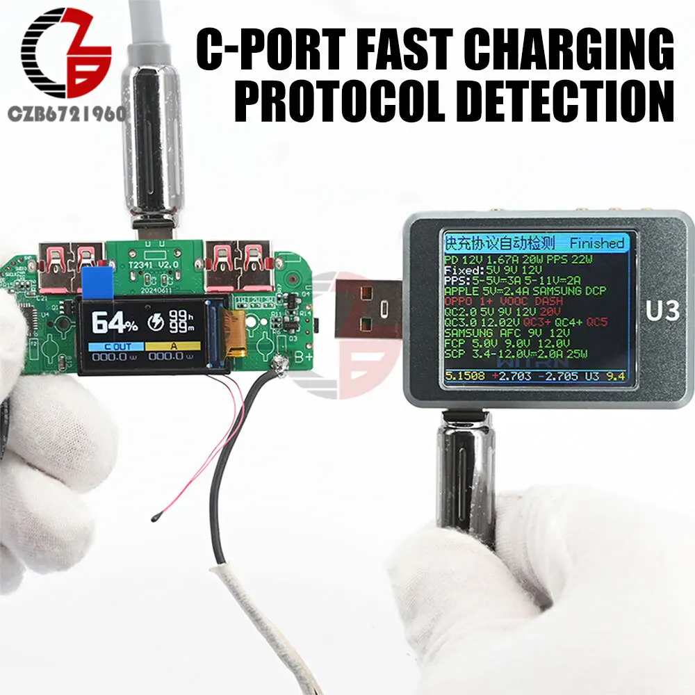 Modulo di ricarica rapida USB tipo C da 22,5 W Caricabatteria al litio da 3,7 V Scheda madre Modulo di banca di potere mobile fai-da-te Supporta PD/QC