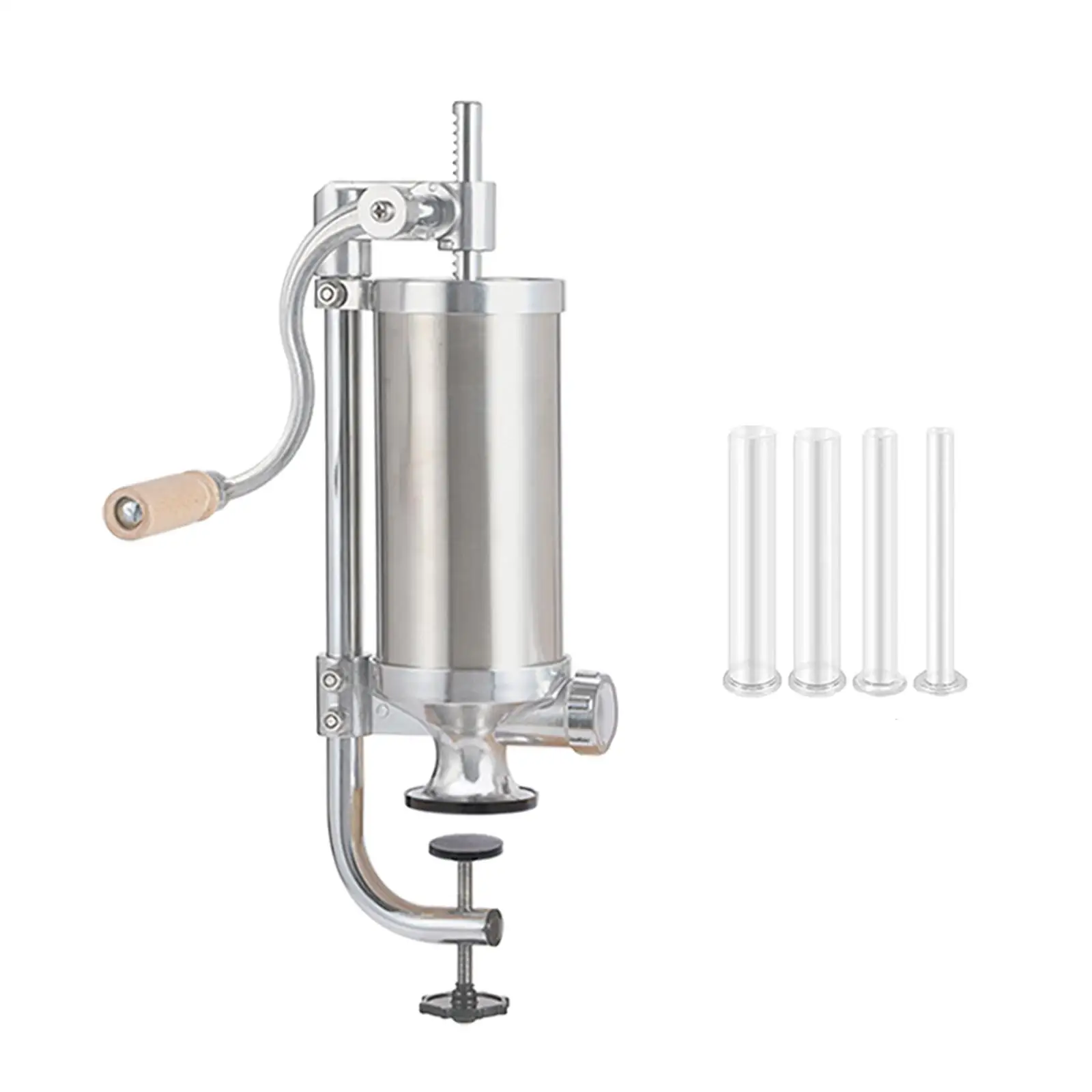 Sausage Stuffer Machine 2.5lbs Homemade with 4 Nozzles Kitchen Accessories Effective Sausage Filling Tools Meat Filler Stuffer
